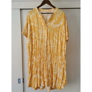 Yellow and White Floral Dress